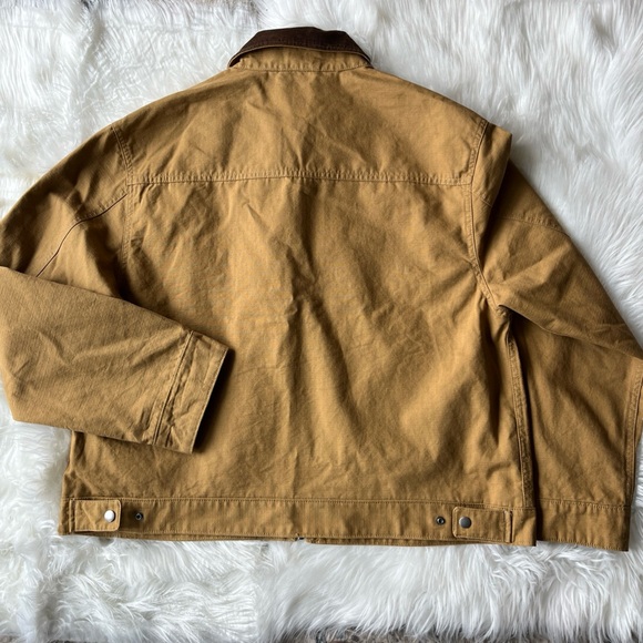 🆕 Levis Jacket Mens Beige Full Zip Bomber Depot Canvas Size M Corduroy
Collar - Picture 5 of 13